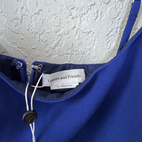 NWT - Lovers and Friends TEDDY MINI DRESS  Med color Cobalt - Picture 6 of 9